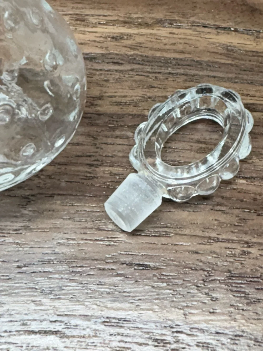 Empty Vintage 1950s Caron Paris “Coup de Fouet” Hobnail Perfume Bottle- 4”